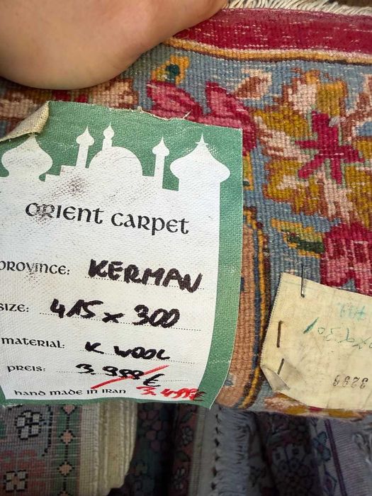 Dywan Perski Wełniany Kaszmirowy Iran Kerman Kirman 415x300 gal 18 tyś