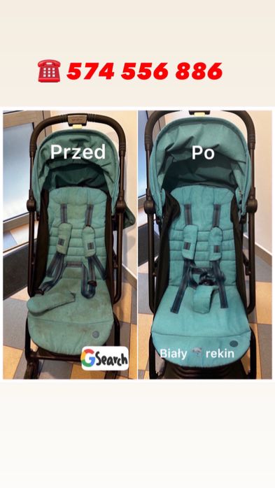 Pranie wózków dziecięcych, fotelików dziecięcych, przyczepek