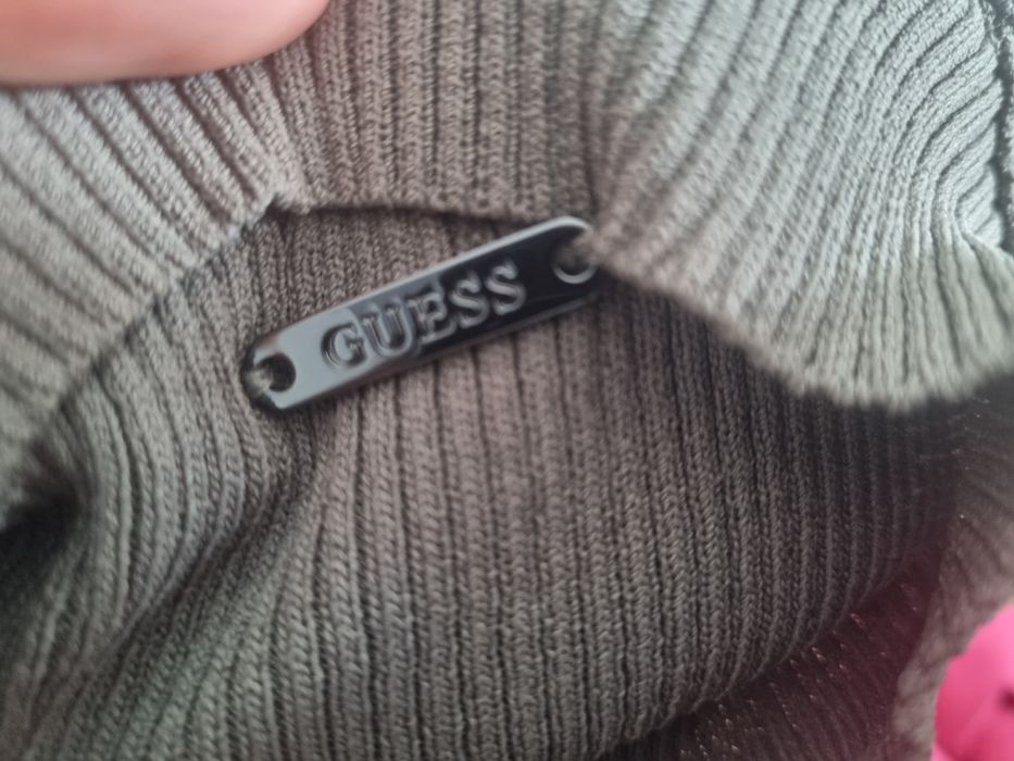Sukienka oliwkowa prążek guess  Rozmiar xs 34   #guess
