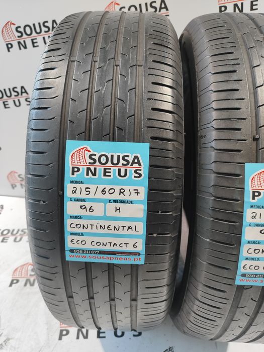 2 pneus semi novos 215-60R17 Continental - Oferta dos Portes