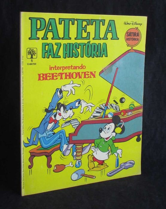 Livro BD Pateta faz História interpretando Beethoven Sátira Histórica
