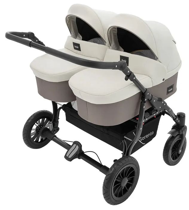 Коляска для двійні 2 в 1 Bair Sorento DUO Бежевий