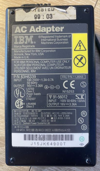 zasilacz IBM do laptopa