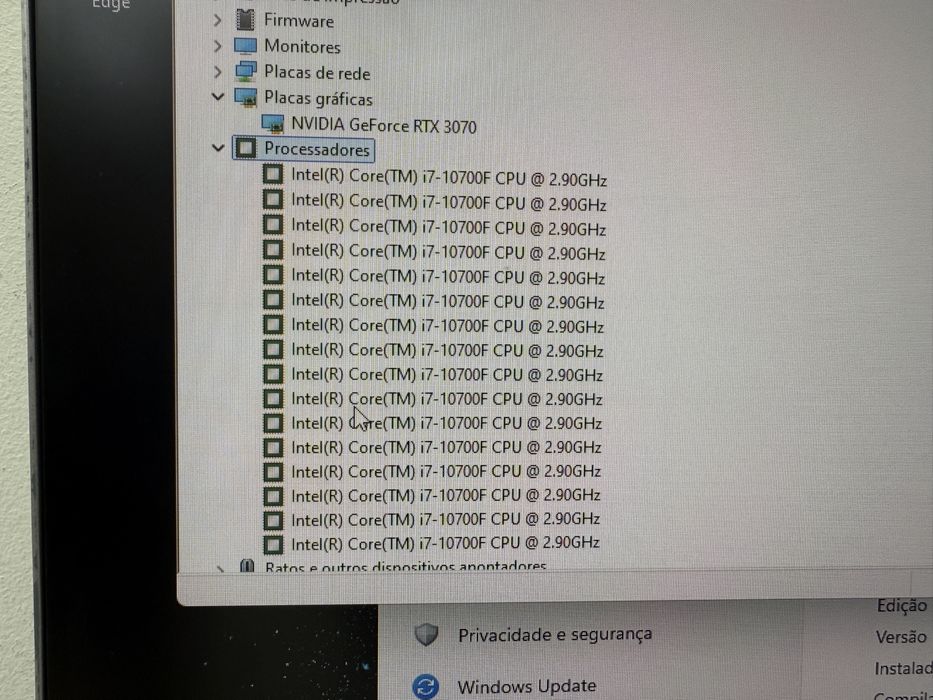 PC i7 10th 16Gb 1Tb RTX 3070 Windows 11
