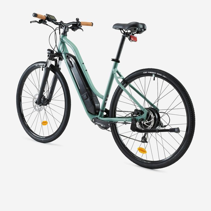 Bicicleta de Trekking Elétrica Quadro Baixo Riverside 520 E verde