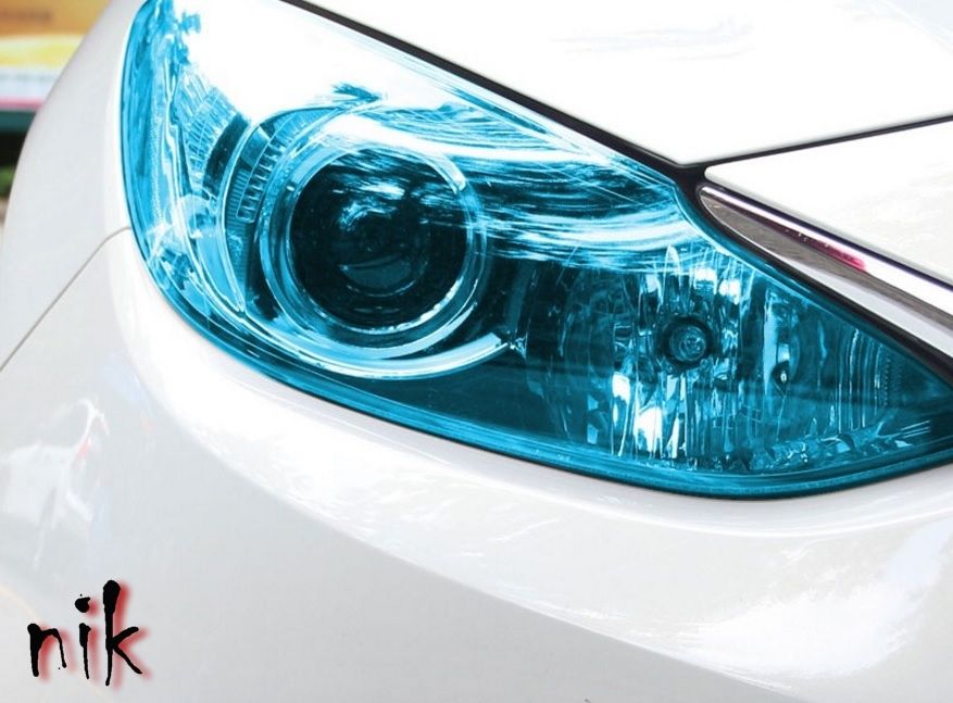 ХАМЕЛІОН та звичайна Тонувальна плівки для фар 23 відтінку ширина 30см