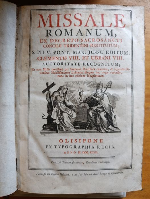 Missale Romanum Edição oficial tridentina – Lisboa, 1717