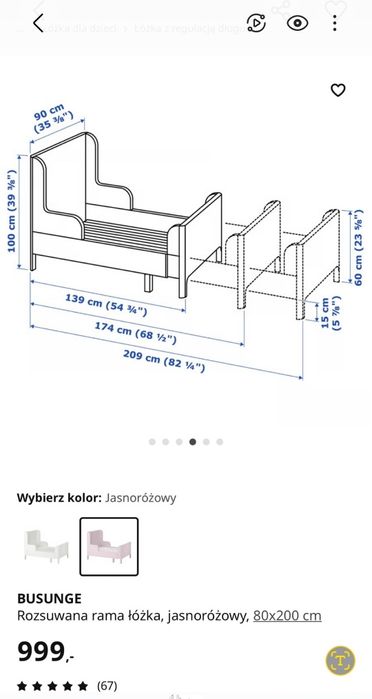 Łóżko dla dziewczynki z Ikea+ materac