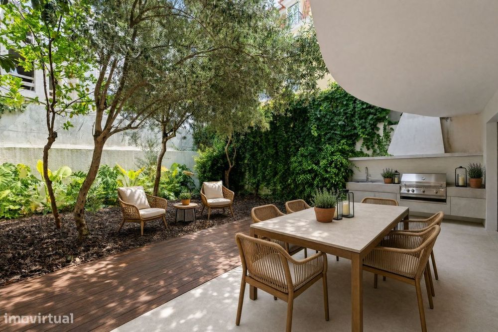 Moradia T4 com jardim, Lapa, Lisboa