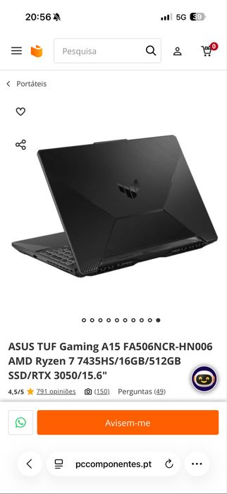 Portatil asus tuf gaming