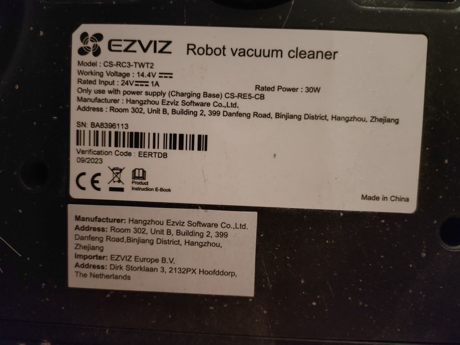 Robot sprzątający / odkurzacz  EZVIZ RC3