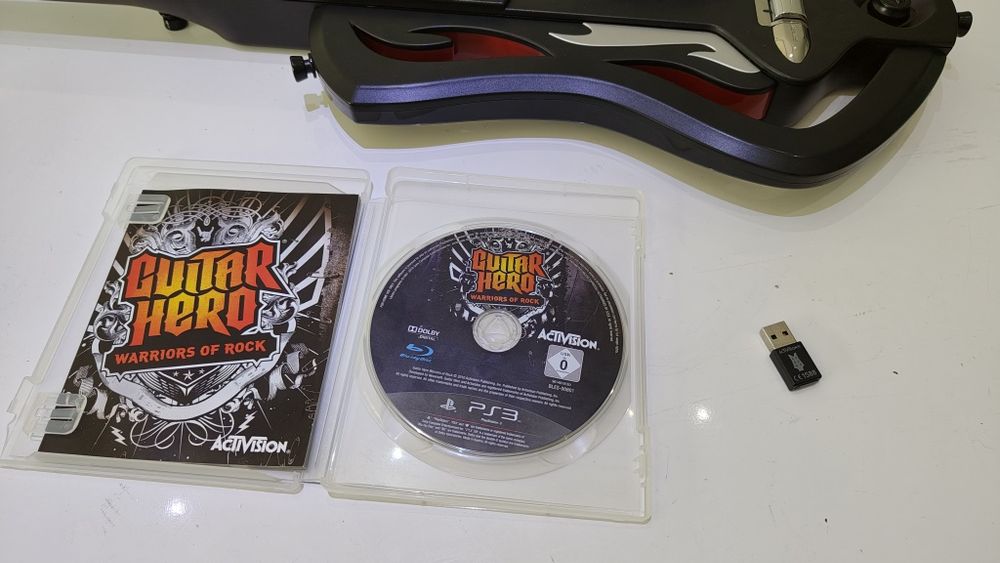 PS3 Guitarra Guitar Hero Warriors of Rock + Dongle Original + jogo