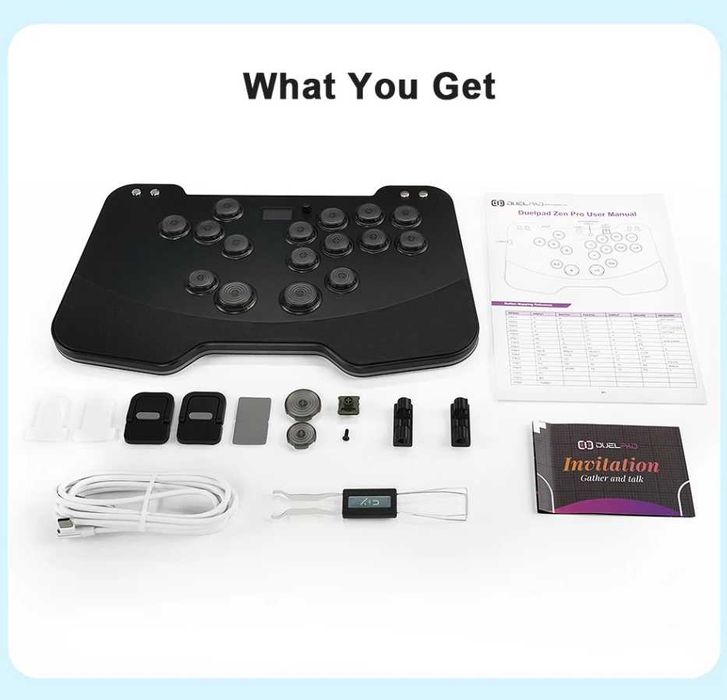 Хитбокс, клавиатура, файтстик, геймпад, контроллер Duelpad Zen Metal black