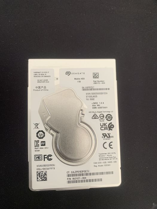 Vendo Hdd de 1 terabyte