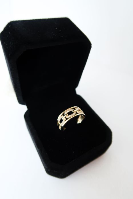 Złoty Pierścionek z Cyrkoniami | 13 | Proba Złota 585