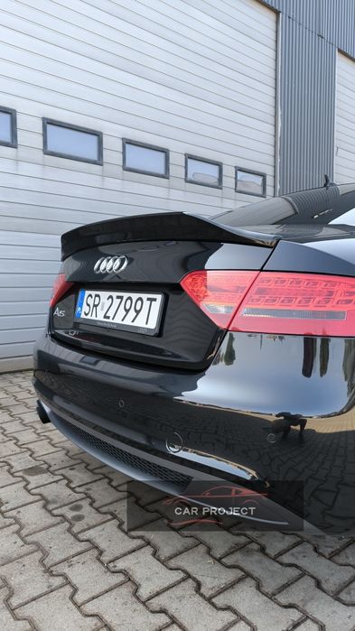 Audi A5 8T Coupe Spoiler Lotka Dokładka Tylna Czarny Połysk