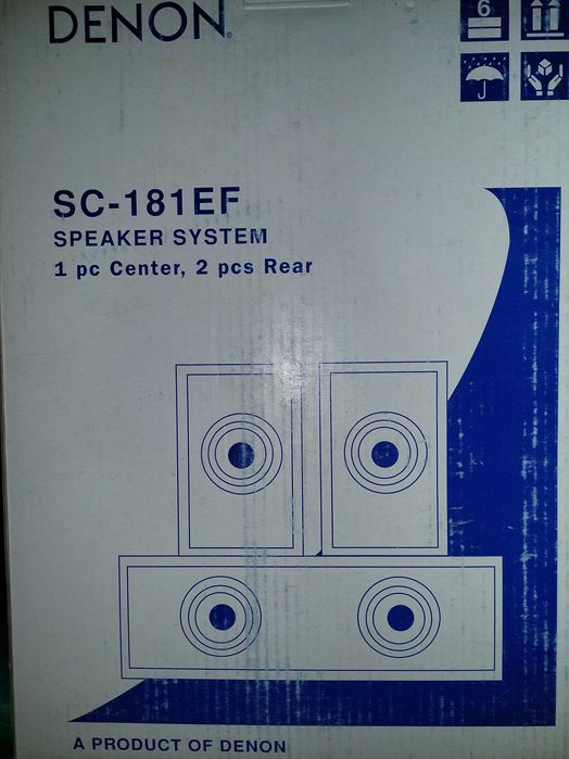 Музыкальный центр DENON. AV RECEIVER + акустика 5 колонок  DENON + DVD