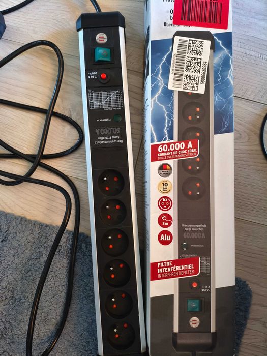 Listwa zasilająca antyprzepięciowa Brennenstuhl 60000A Premium Protect line