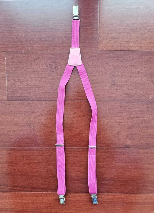 Suspensórios rosa ajustáveis de criança