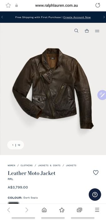 Ralph lauren RRL double Косуха Нішевий одяг 
куртка мотоциклетна (к