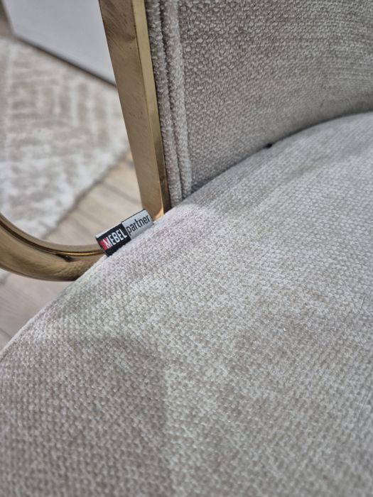 Krzesło clara fotel glamour złoto beż krem elegancja