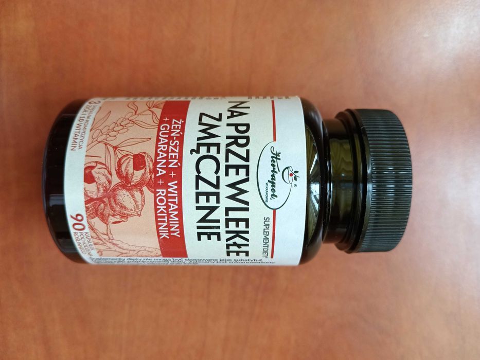 Na przewlekłe zmęczenie 90 kapsułek żeń szeń witaminy guarana rokitnik