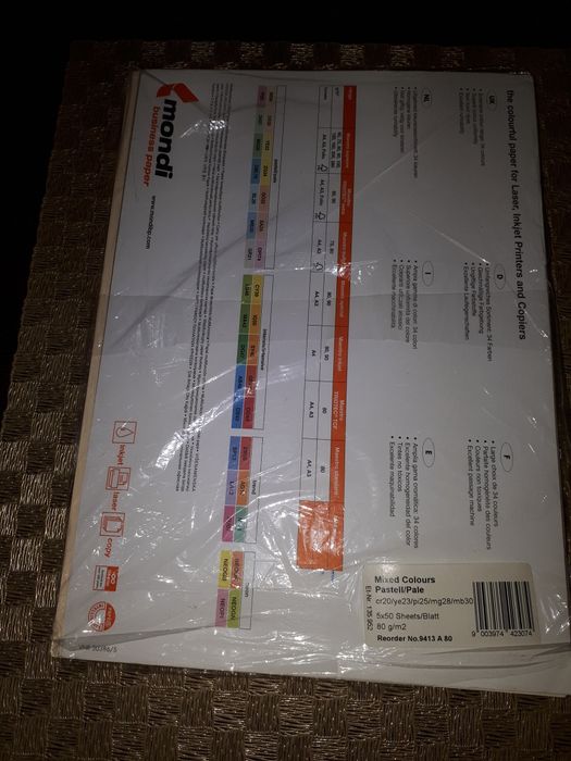Цветная офисная бумага Mondi.