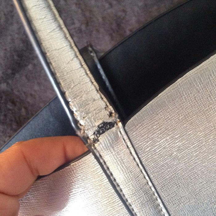 Srebrna torba typu shopper