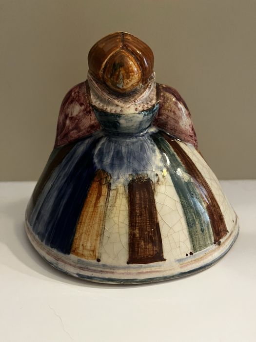figurka ceramiczna Kobieta / Folk Vintage Retro Majolika Fajans