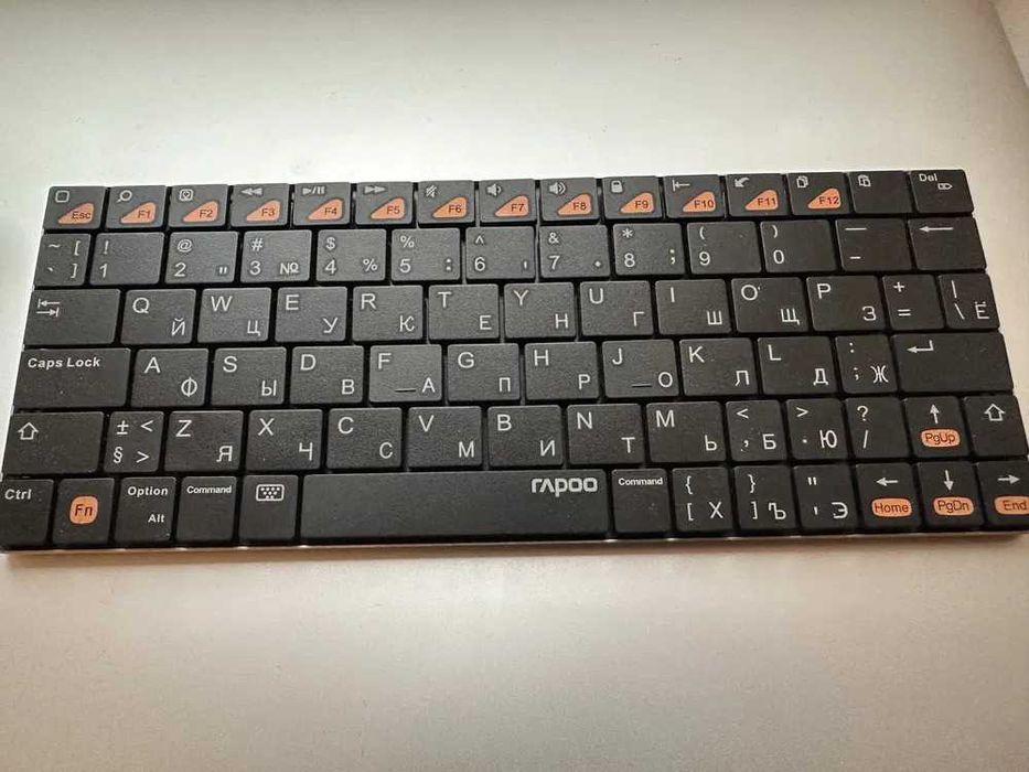 Rapoo E6300 Klawiatura Bluetooth Slim + Mysz Bezprzewodowa Czarna QWERTY + Cyrylica Dwujęzyczna Multi-Device