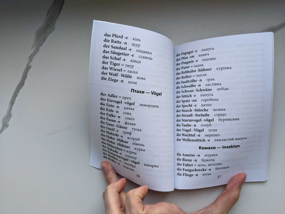 Книга 2000 найкорисніших німецьких слів і висловів, німецька мова