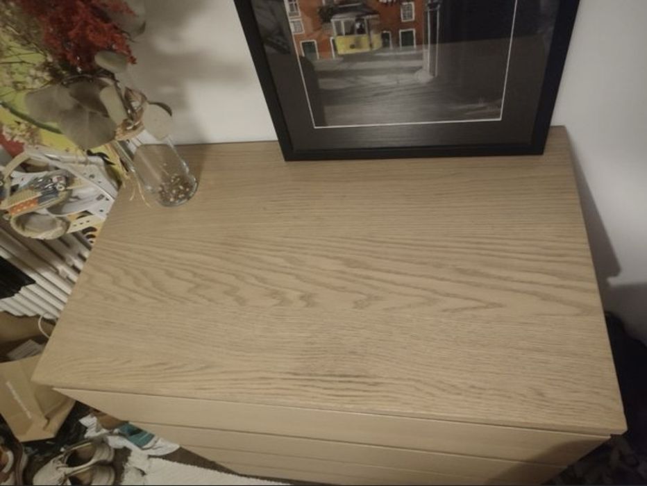 Comoda gavetas Malm IKEA roble