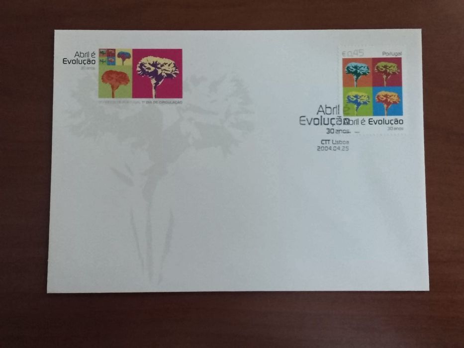 Filatelia - FDC - Emissão : Abril é Evolução