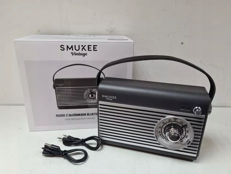 Smukee Vintage Radio z głośnikiem Bluetooth 20,4x8,1x13,1cm TRZY kolor