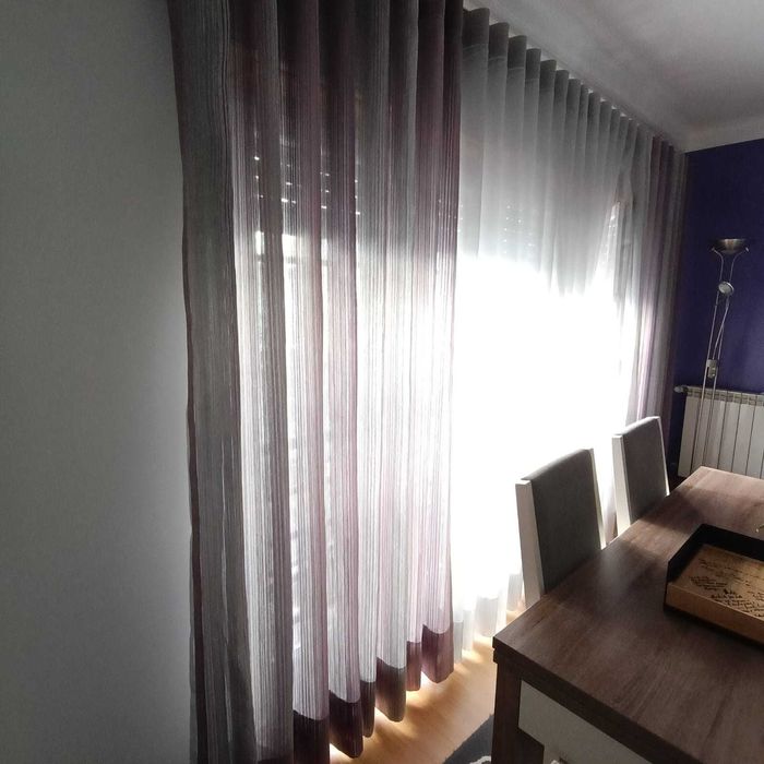 Cortinados Onda Perfeita + Varões | Excelente Estado