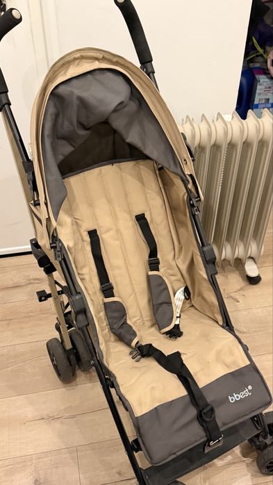 Carrinho de Passeio Bengala Bbest – Bege e Cinzento (Excelente Estado)