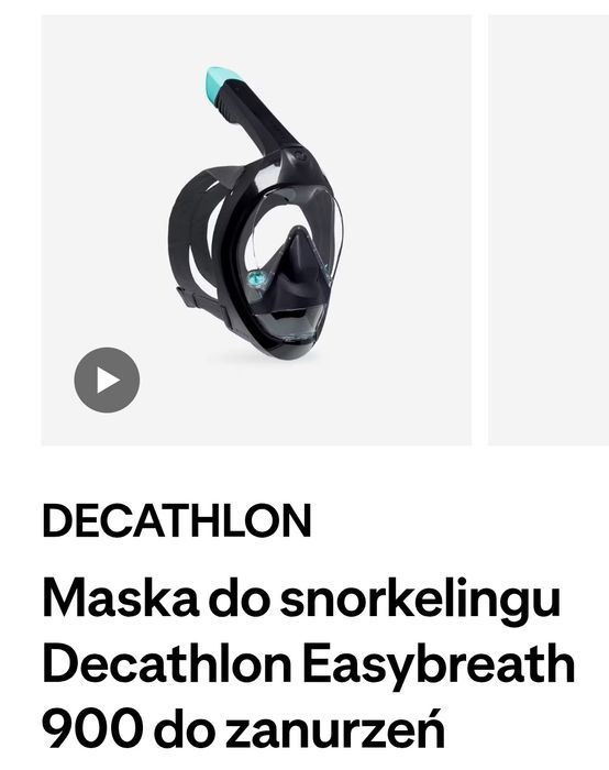 Maska do snorkelingu, nowa