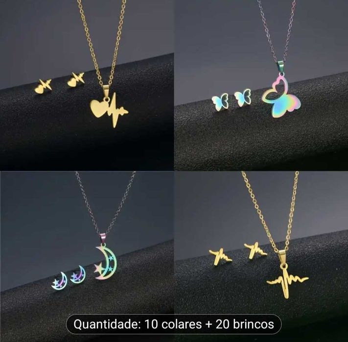 Conjunto de Colares e brincos
