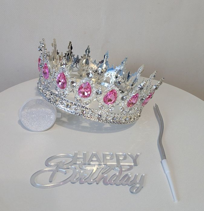 Корона на торт блискітки набір