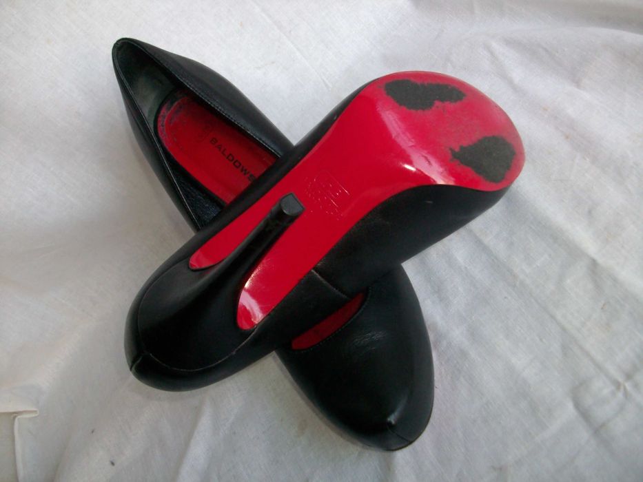 Baldowski skórzane szpilki platforma 40