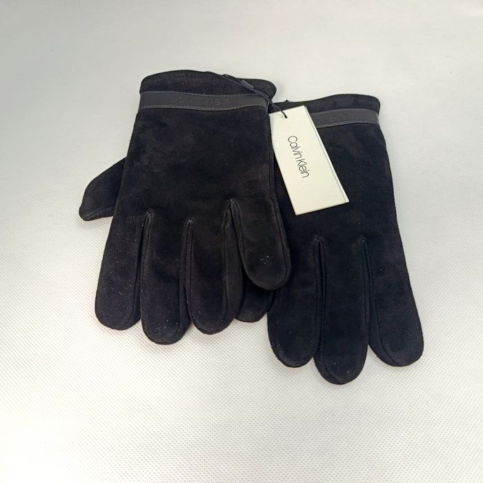 CALVIN KLEIN rękawiczki damskie czarne zamszowe nowe ONE SIZE premium