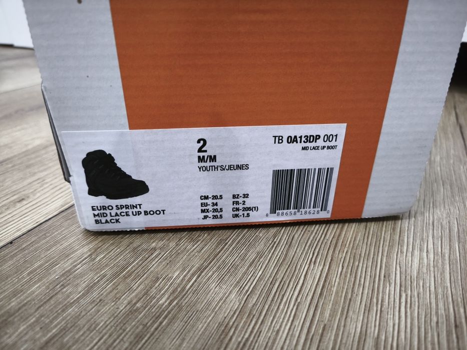 Nowe buty Timberland euro sprint 34 czarne botki