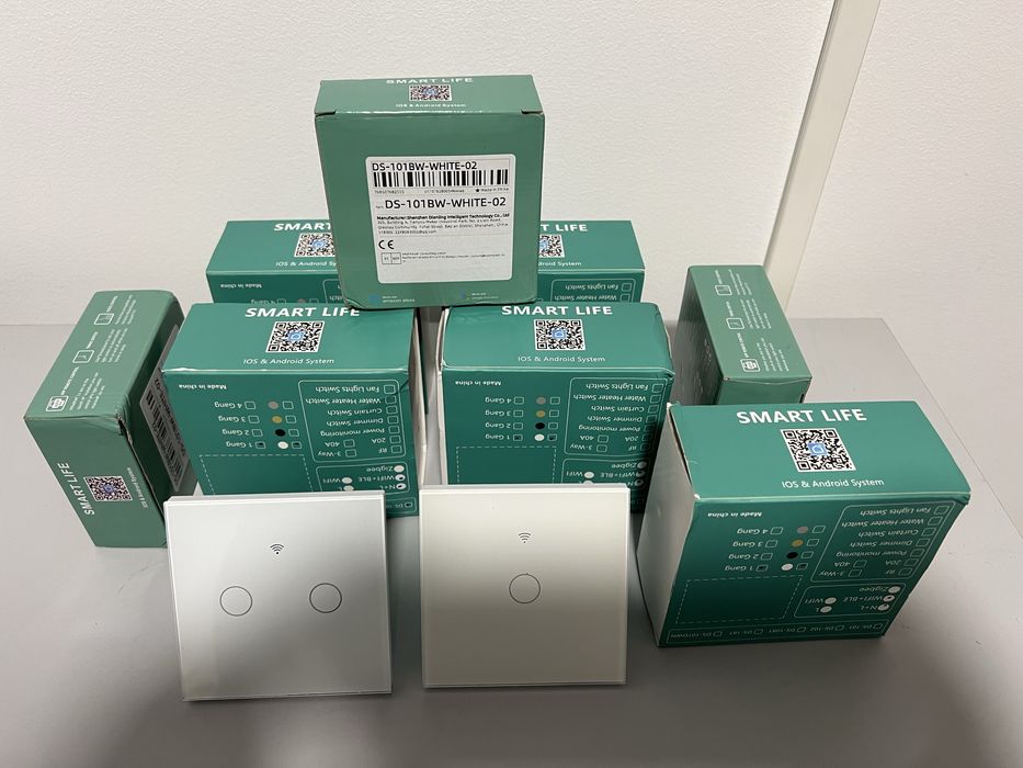 Interruptores para iluminação demótica com Wi-Fi