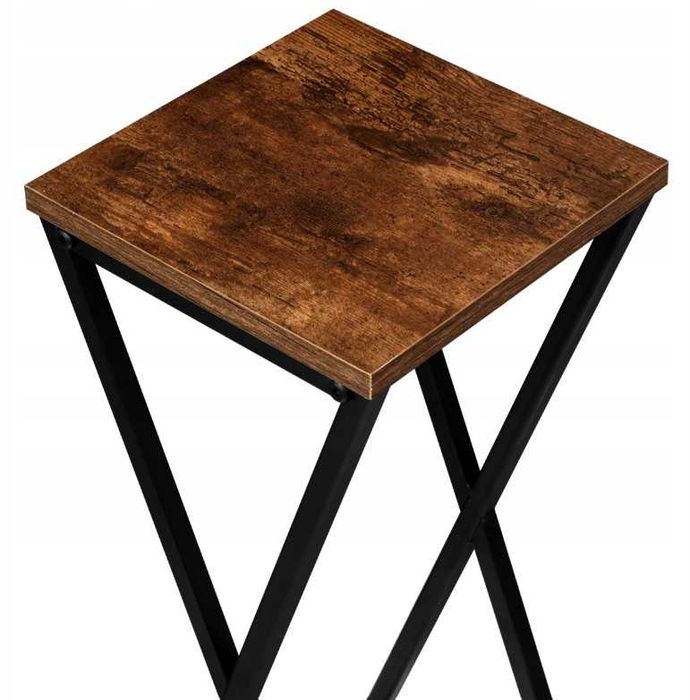 Kwietnik Metalowy Rustykalny Loftowy na Kwiaty Rośliny Dąb 62cm