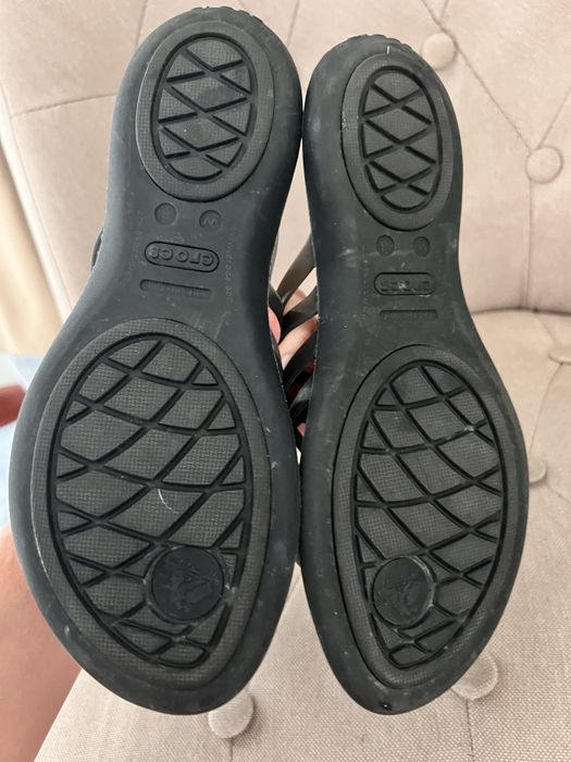 Crocs klapki czarne szare grafitowe damskie w8 38 39