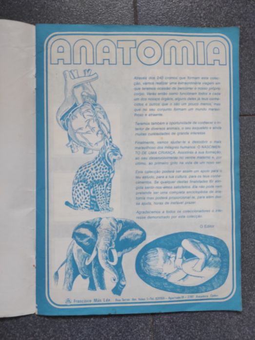 Caderneta de cromos Anatomia