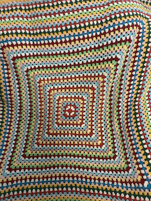 Плед вязаный крючком