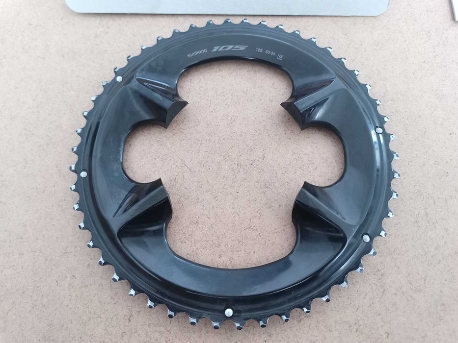 Conjunto pratos pedaleiro Shimano 105 dentes 50 34T