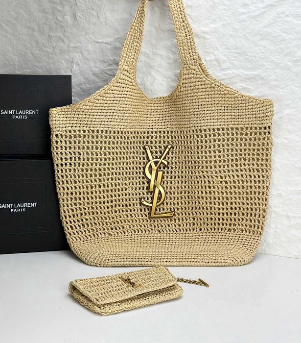 Torebka raffia YSL siatka plażowa od ręki 24h