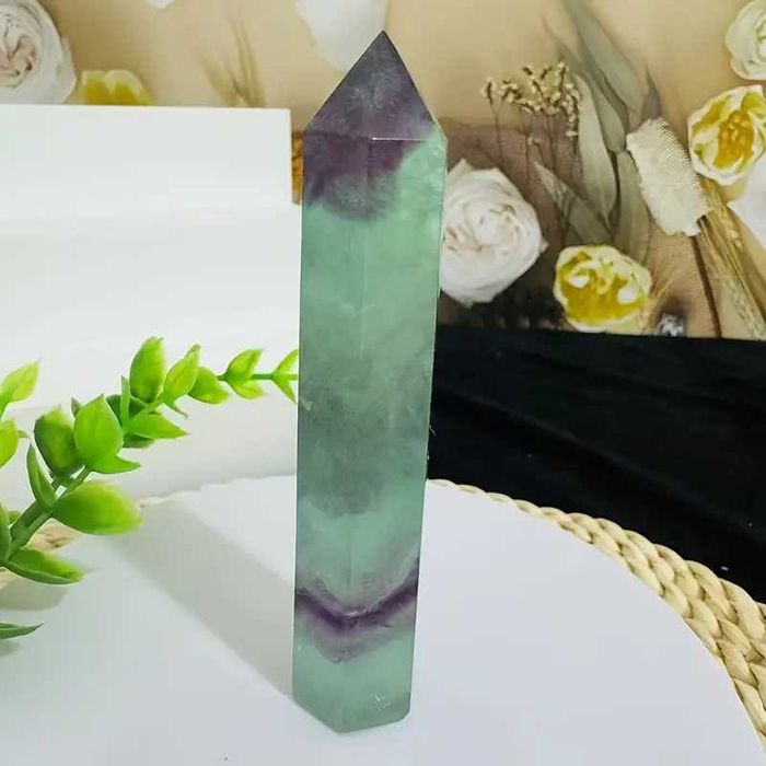 Nowy Ozdobny Wierch Kryształowy Turkusowy